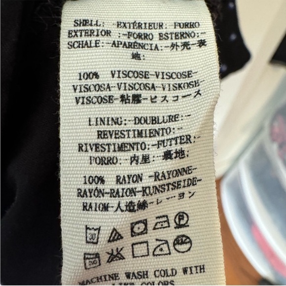 Free People Two Faces Black Floral Print Smocked Long Sleeve Mini Dress Size M - Picture 7 of 9